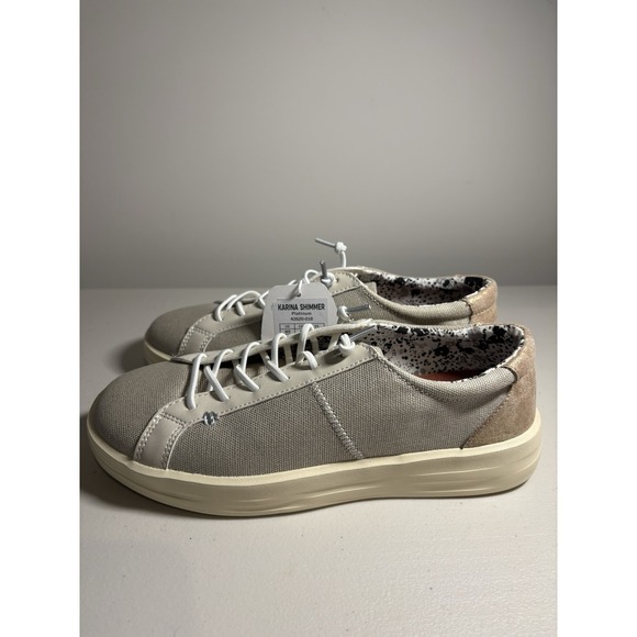 Hey Dude Shoes - New Hey Dude Karina Shimmer Platinum Women Slip On Shoes Size 10 NWT No Box